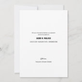 卒業発表Photo Male Grade 案内状 (裏面)