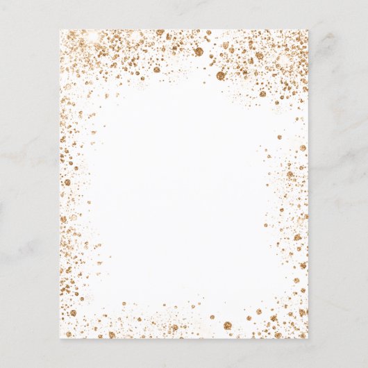 卒業白番金ゴールドグリッター予算の招待 チラシ (裏面)