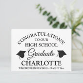 卒業白黒おめでとうカスタム カード (スタンド正面)