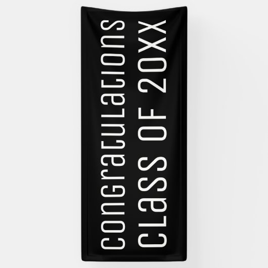 卒業白黒 横断幕 (縦)