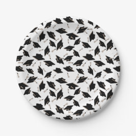 卒業白黒Capsパーティー供給 ペーパープレート