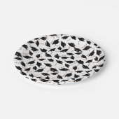 卒業白黒Capsパーティー供給 ペーパープレート (アングル)