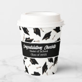 卒業白黒Capsパーティー供給 紙コップ (正面)