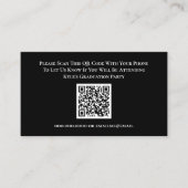 卒業白黒RSVP QRコード応答カード エンクロージャーカード (正面)