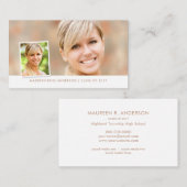 卒業社会的な媒体の写真のスタイルの名刺 コーリングカード (正面/裏面)