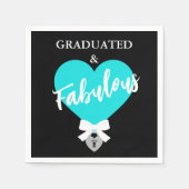 卒業祝いとゴージャスなパーティーのお祝い スタンダードカクテルナプキン (正面)