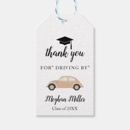 卒業祝いにドライブしてくれてありがとう ギフトタグ