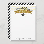 卒業祝いのお金 ギフトカードホルダー 招待状 (正面/裏面)