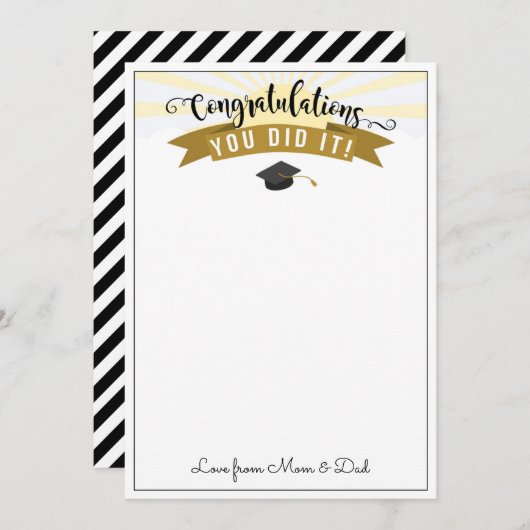 卒業祝いのお金 ギフトカード ホルダー 招待状 (正面/裏面)