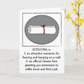 卒業祝いのグリーティングカード カード (黄色い花)