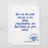 卒業祝いのグリーティングカード： シーズンカード (裏面)