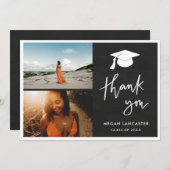卒業祝いのチャルクボードありがとう |スクリプト サンキューカード (正面/裏面)