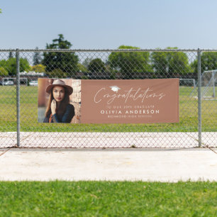 卒業祝いのテラコッタモダン写真 横断幕