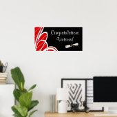 卒業祝いのバナーのポスター ポスター (ホームオフィス)