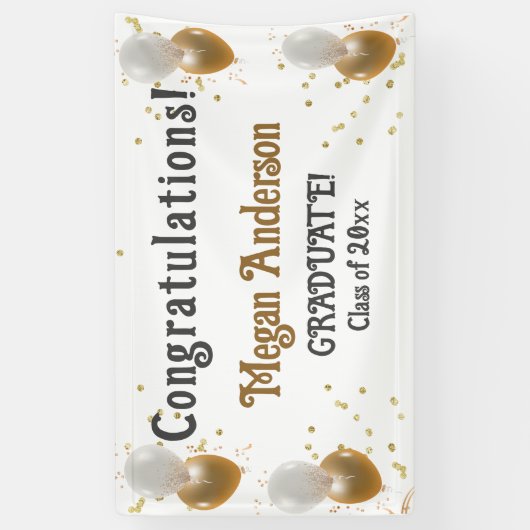 卒業祝いのバナー(名前あり) 横断幕 (縦)