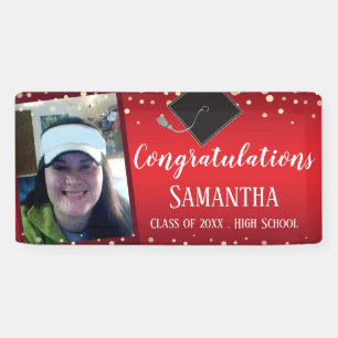 卒業祝いの予算パーティーバナー 横断幕