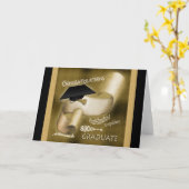 卒業祝いの贈り物男エレガント性 カード (黄色い花)