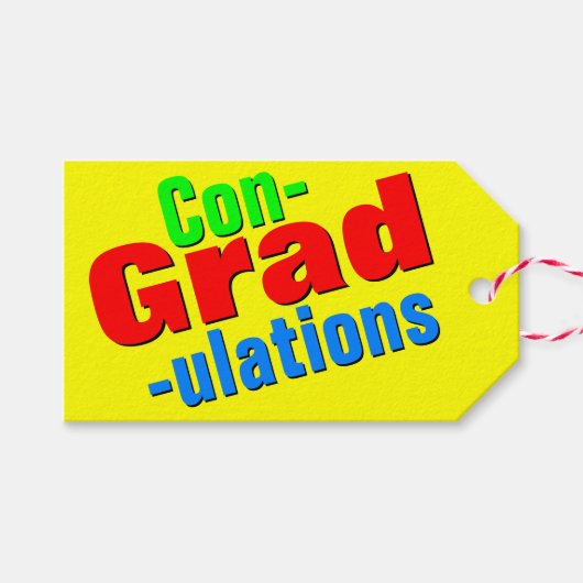 卒業祝いの贈り物 ギフトタグ (正面(横))