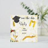 卒業祝いアカデミックハットとガウン セーブザデート (スタンド正面)