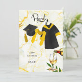 卒業祝いアカデミックハットとガウン 招待状 (スタンド正面)