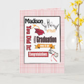 卒業祝いカードのパーソナライズ カード (黄色い花)