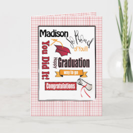 卒業祝いカードのパーソナライズ カード