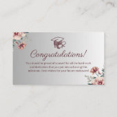 卒業祝いカード エンクロージャーカード (裏面)