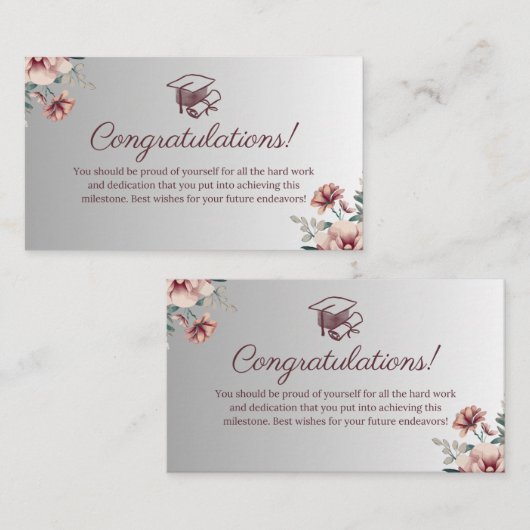 卒業祝いカード エンクロージャーカード (正面/裏面)