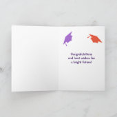 卒業祝いキャップとバルーンのカード カード (内部)