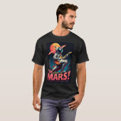 卒業祝いギフト グラフィックデザイン 火星に行く Tシャツ (正面フル)