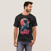 卒業祝いギフト グラフィックデザイン 火星に行く Tシャツ (正面フル)