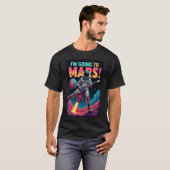 卒業祝いギフト グラフィックデザイン 火星に行く Tシャツ (正面フル)