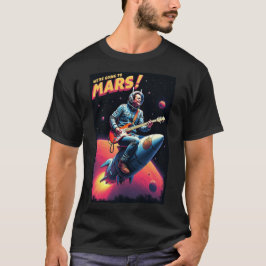 卒業祝いギフト グラフィックデザイン 私たちは火星に行く Tシャツ