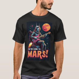 卒業祝いギフト グラフィックデザイン 私たちは火星に行く Tシャツ