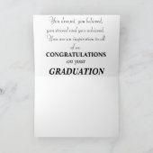 卒業祝いグリーティングカード カード (内部)