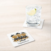 卒業祝いゴールデンドードルドッグス スクエアペーパーコースター (インサイチュ)