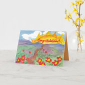 卒業祝いサンシャインホライゾン カード (黄色い花)