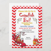 卒業祝いザリガニパーティー招待状 招待状 (正面/裏面)