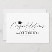 卒業祝いシンプルのモダン写真 招待状 (正面)