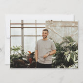 卒業祝いシンプルのモダン写真 招待状 (裏面)