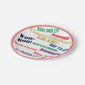 卒業祝いタイポグラフィ ペーパープレート (アングル)