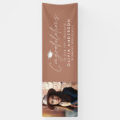 卒業祝いテラコッタモダン写真 横断幕 (縦)