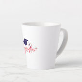 卒業祝いハットコーヒーマグ カフェラテマグ (右アングル)