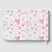 卒業祝いハートパターカスタムン ゲストブック (裏面)