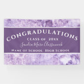 卒業祝いパープルアメジスト結晶 横断幕 (横)