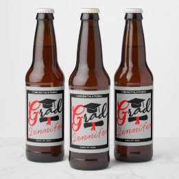 卒業祝いビールボトルラベル - あなたの成功を祝して ビールラベル