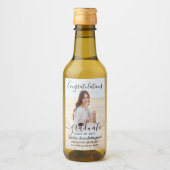 卒業祝いフォトブラックスクリプトミニ ワインラベル (正面)