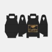 卒業祝いブラックフェイク金ゴールドクラシック フェイバーボックス (折り畳みなし)