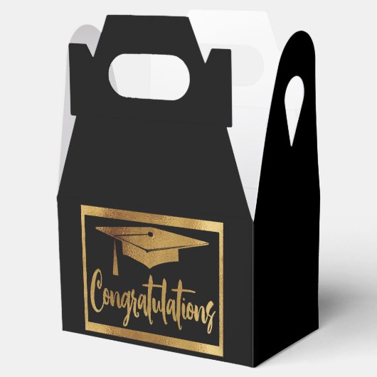 卒業祝いブラックフェイク金ゴールドクラシック フェイバーボックス (オープン)