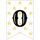 卒業祝いブラックモダン金ゴールドデコール バンティングフラッグ (第2の旗)